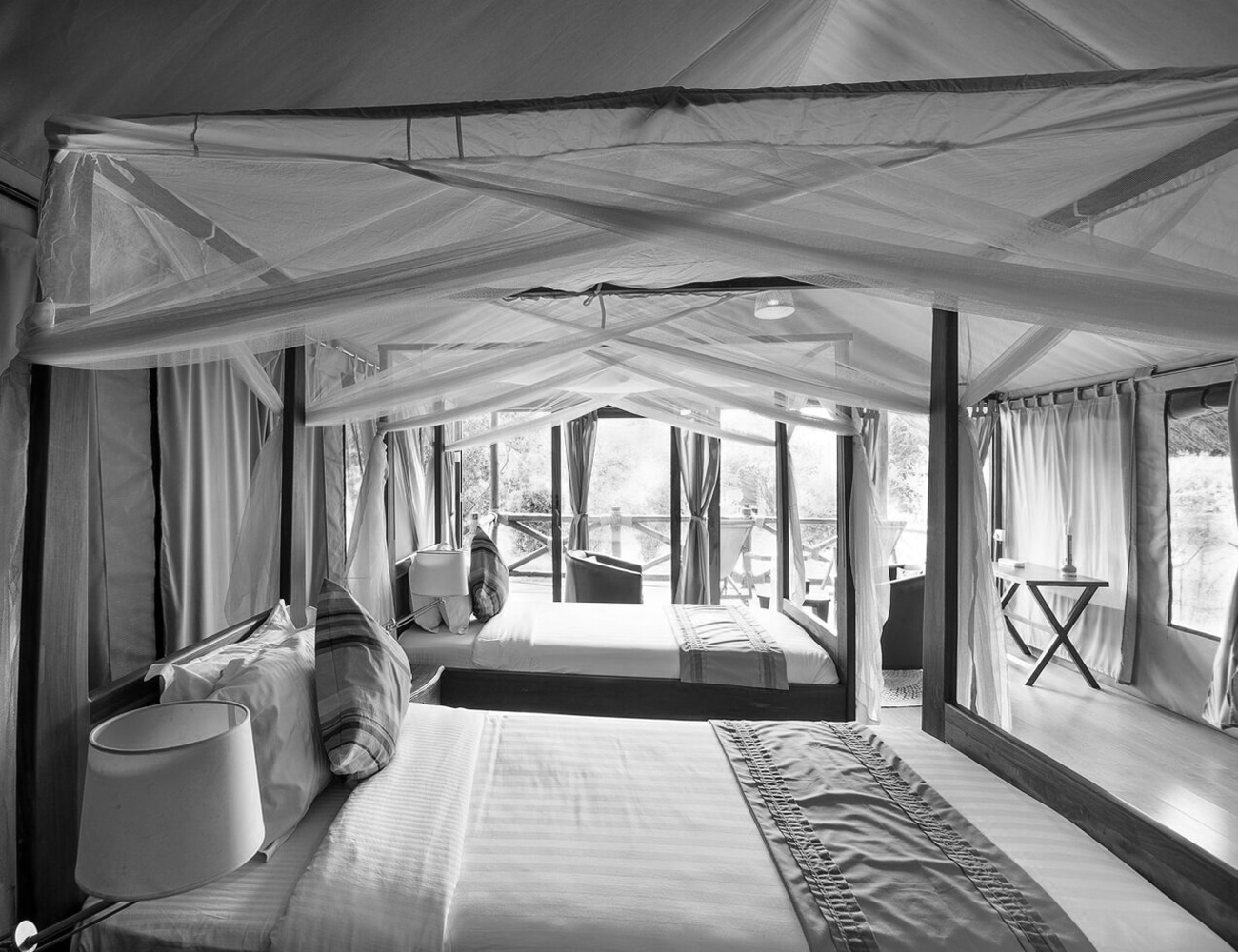 Bedrooms at Tarangire Simba Lodge
