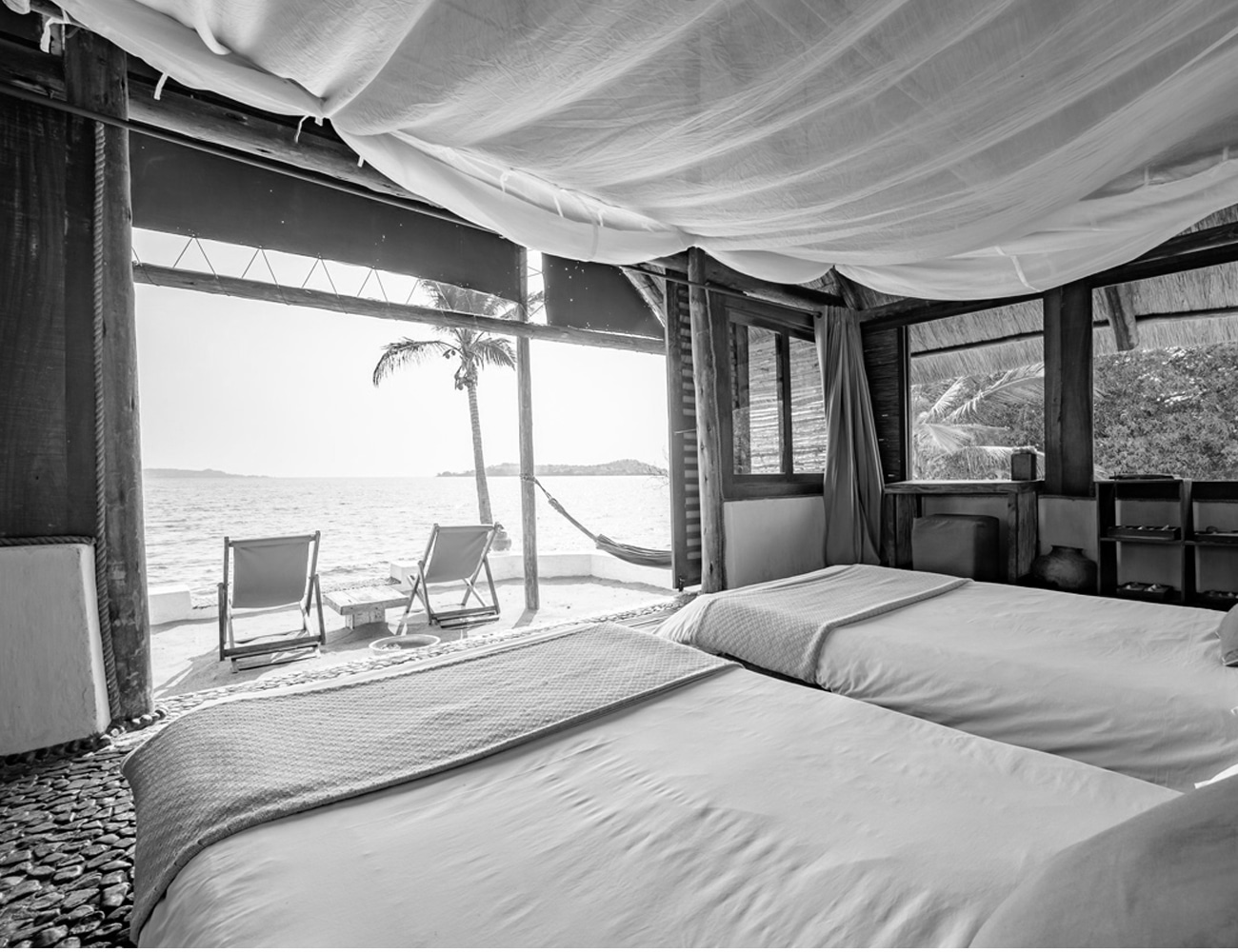 Bedrooms with Sea Views at Lake Shore Lodge