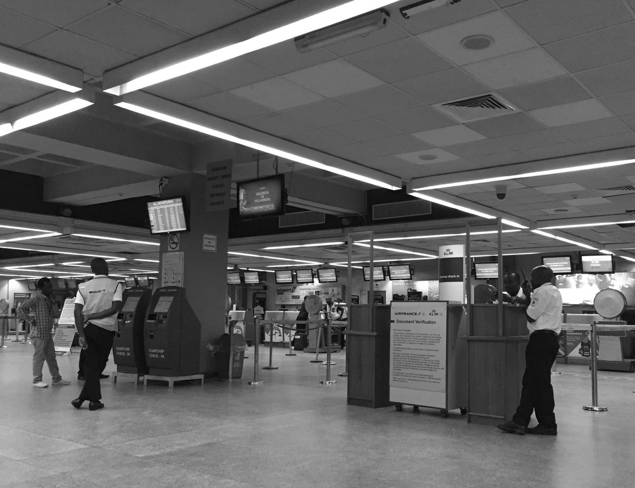 Check in Counters at Dar es Salaam Airport