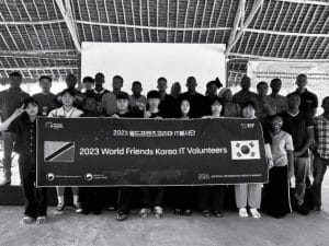 Volunteers from Jeju university, South Korea