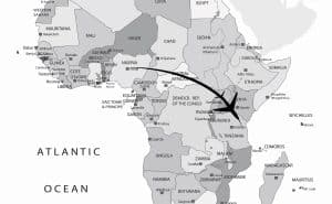 Flight Distance Between Nigeria and Tanzania
