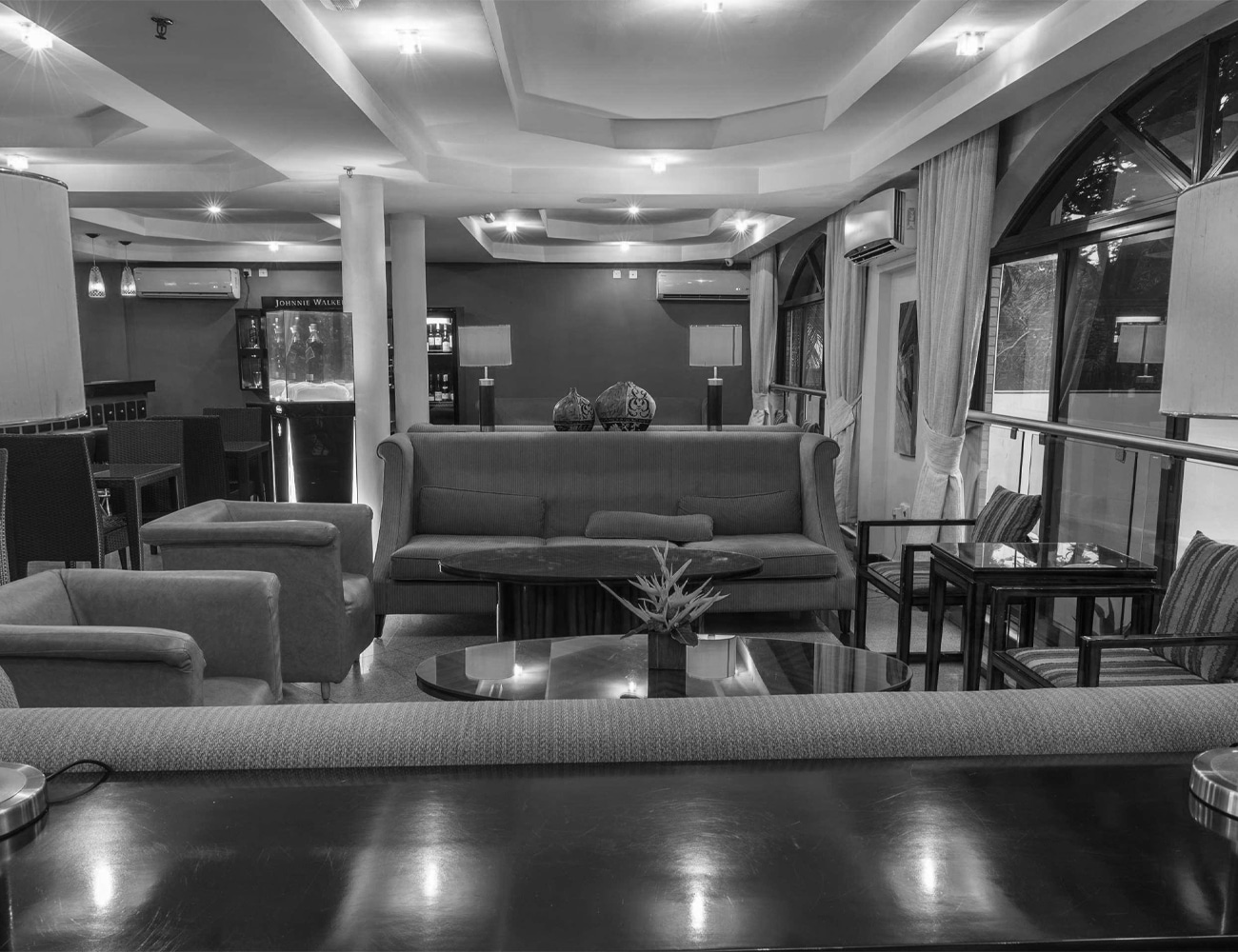Indoor Lounge and Bar at The Hilton Tanzania