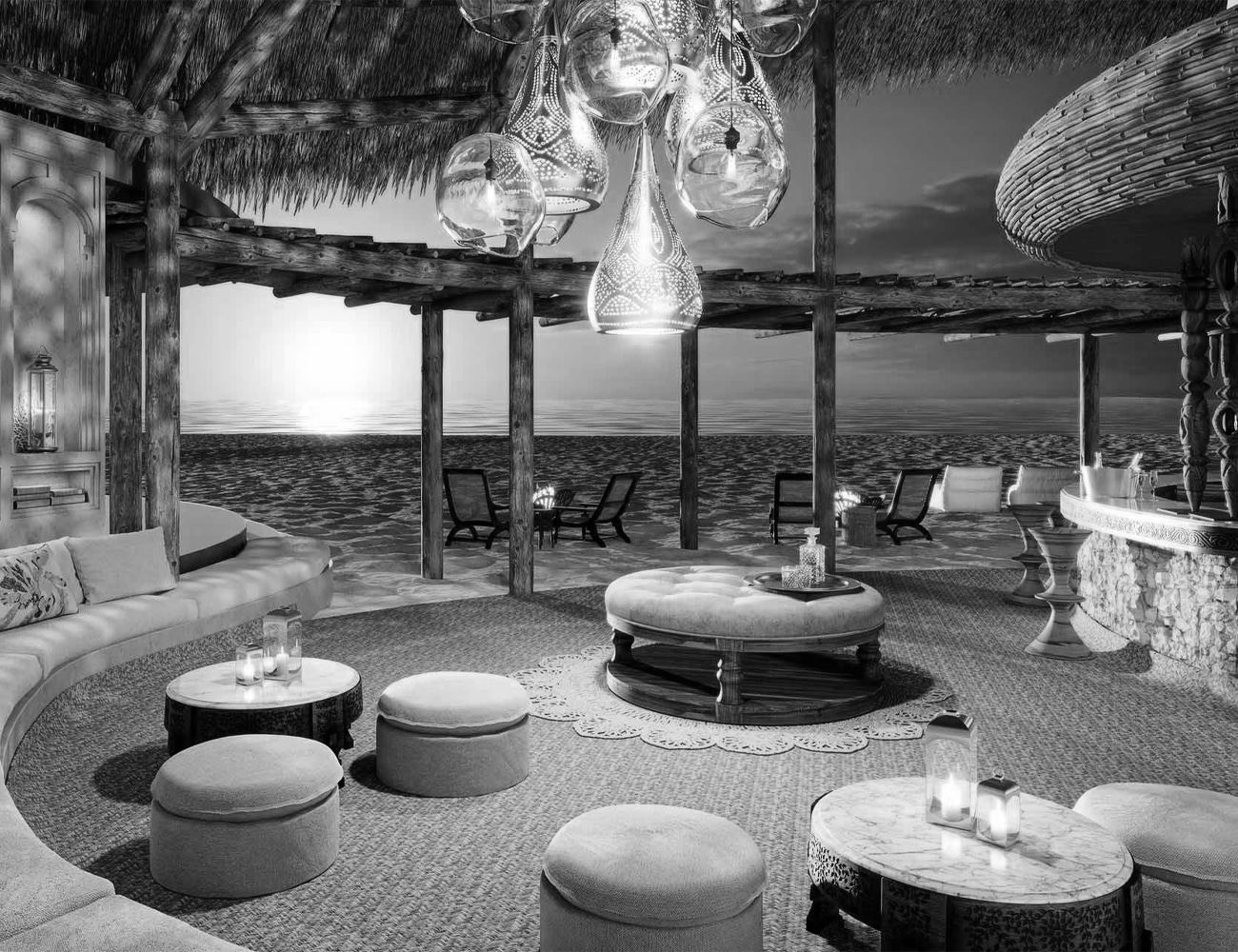 Indoor Lounge at Mnemba Island