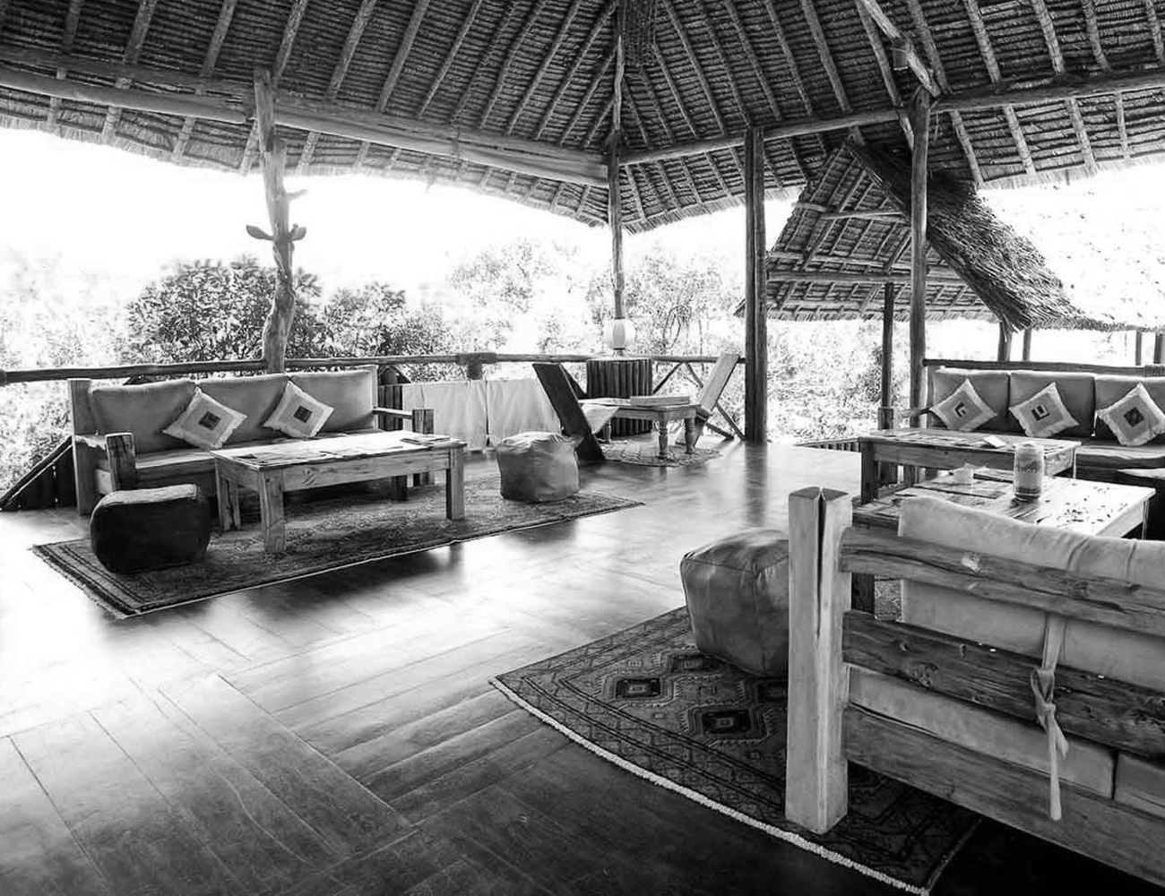 Indoor Lounge at Saadani River Lodge