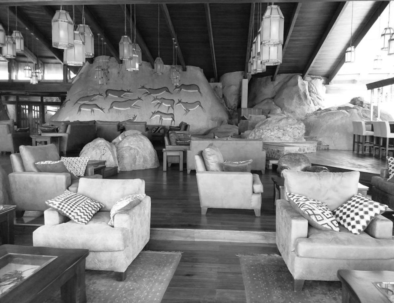 Indoor Lounge at Serengeti Wildlife Lodge