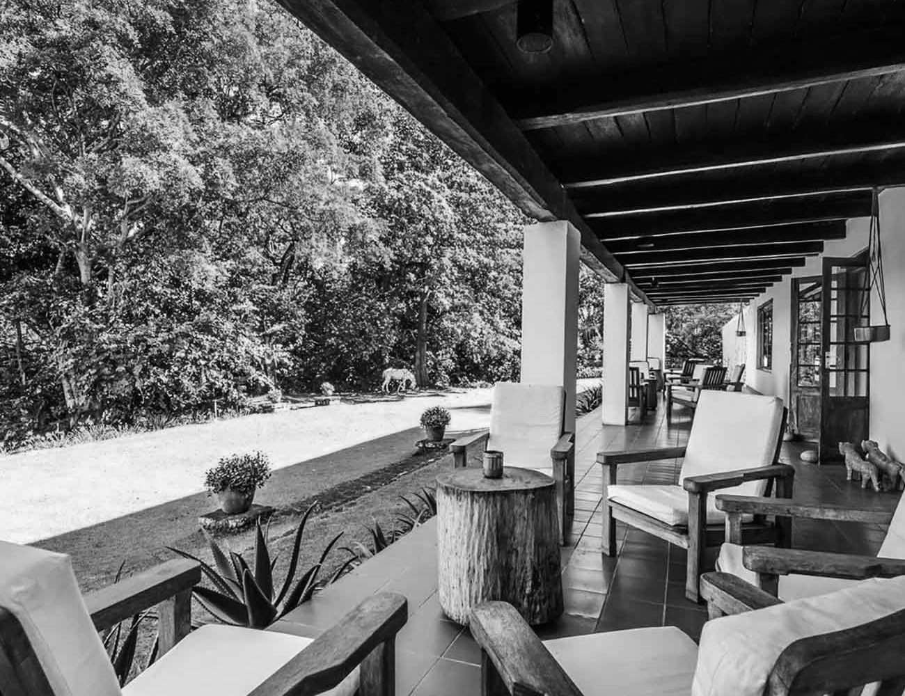 Outdoor Lounge at Ngare Sero Mountain Lodge