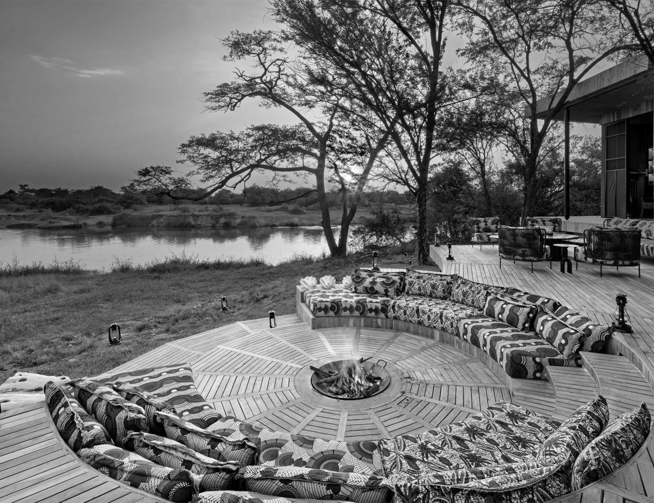 Outdoor Relaxation Area at Grumeti Serengeti River Lodge