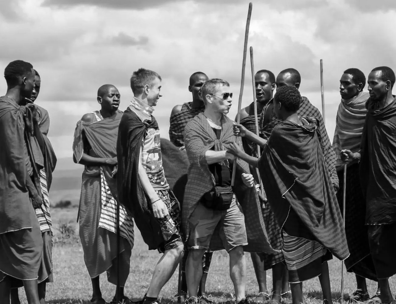 People Engaging with the Maasai Community