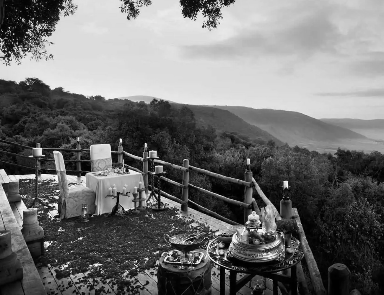 Romantic Dining Setting at Ngorongoro Crater Lodge