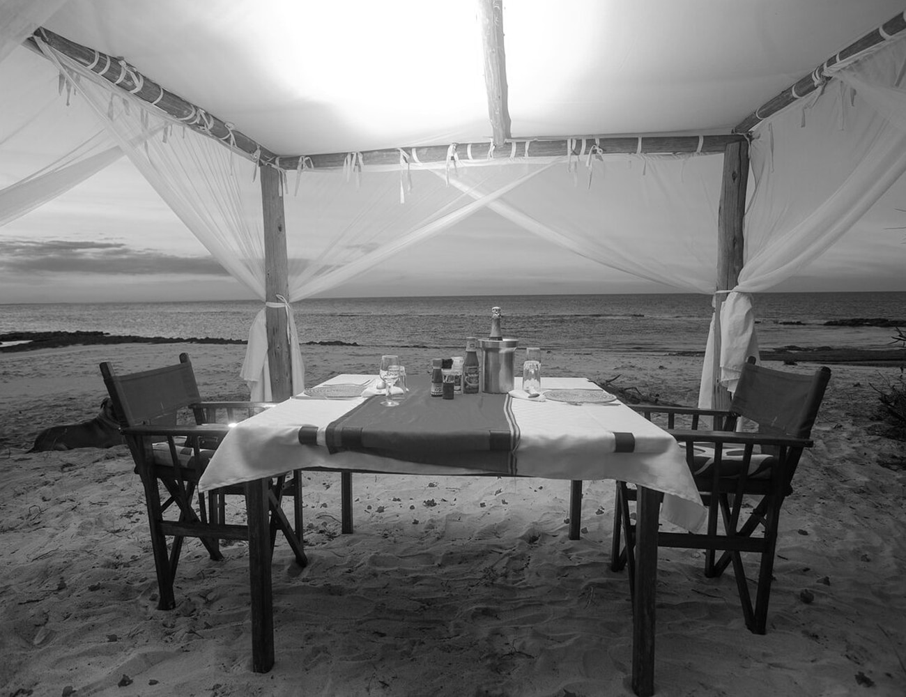 Romantic Dining at Lazy Lagoon Island Lodge