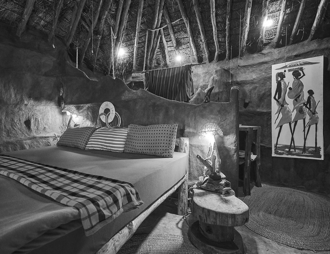 Rooms at the Original Maasai Lodge