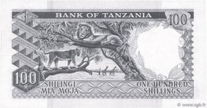 1966 Tanzania 100 shillings