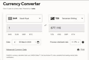 Online currency converter
