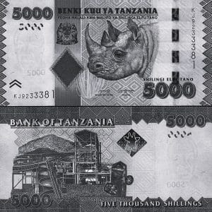 Tanzania 5000 Shillings Banknotes