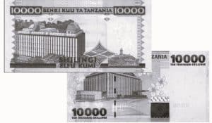 Tanzanian old 10,000 banknotes