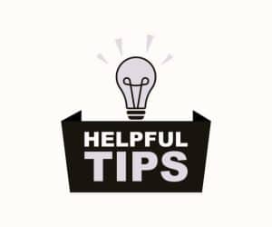 Helpful tips logo with light bulb