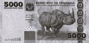 5000 Tanzanian shillings (TZS)