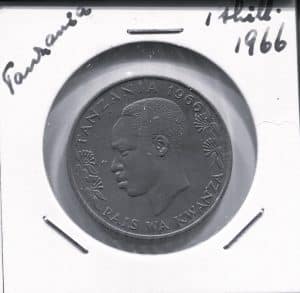 1966 Tanzania 1 Shilling Coin